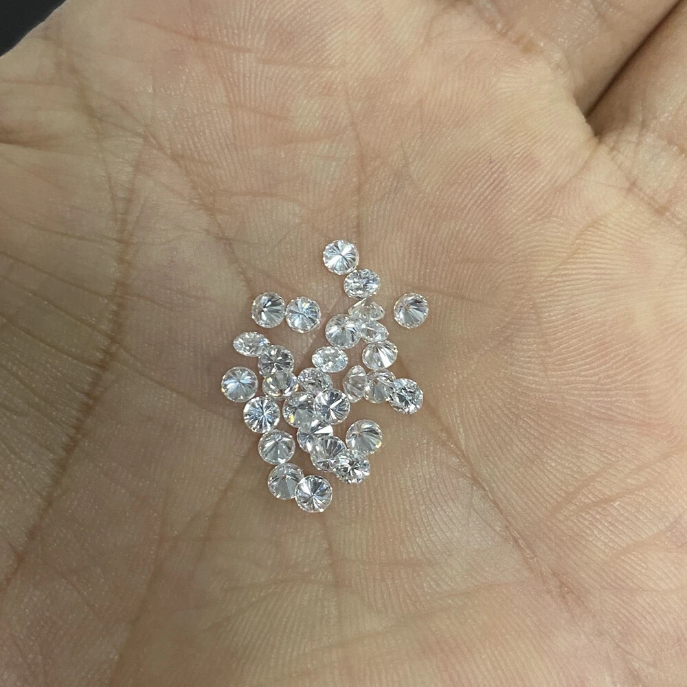 Natural Loose 2 MM Diamond Round 100 Pcs Lot VVS1 Clarity D White Color 0.03 ct.