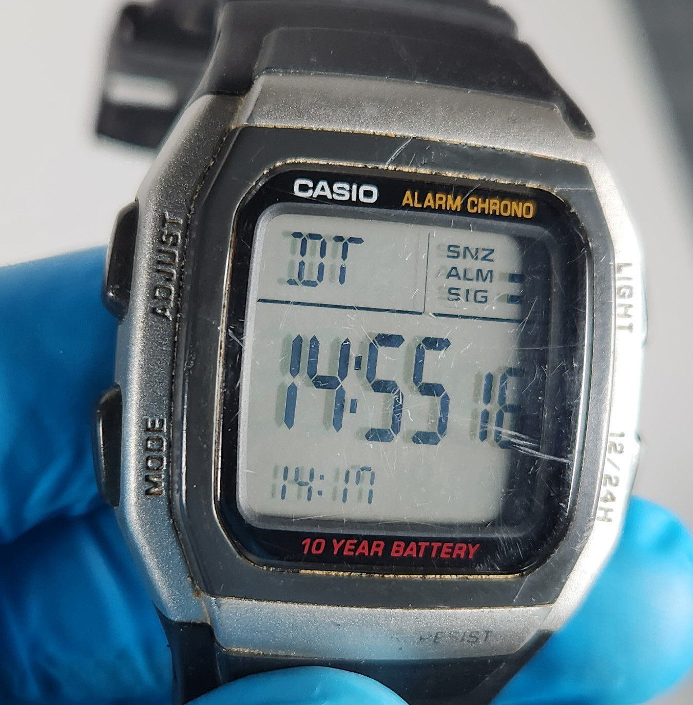 Casio Vintage Men’s Watch Digital Day Date Backlight W-96H 36mm #A044