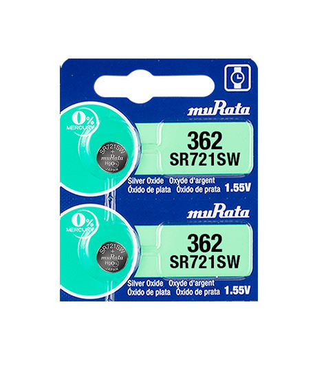Murata 362 (SR721SW) Silver Oxide Watch Battery (2 Count) – Replaces Sony 362