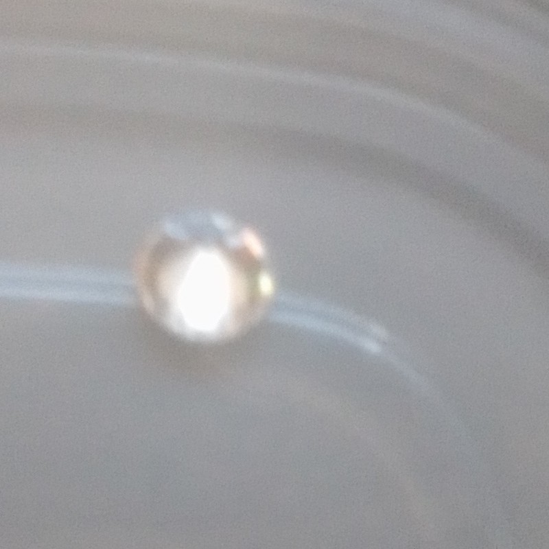 White/Colorless Transparent Round Cut Faceted Loose Glass Gemstone, 1 Piece