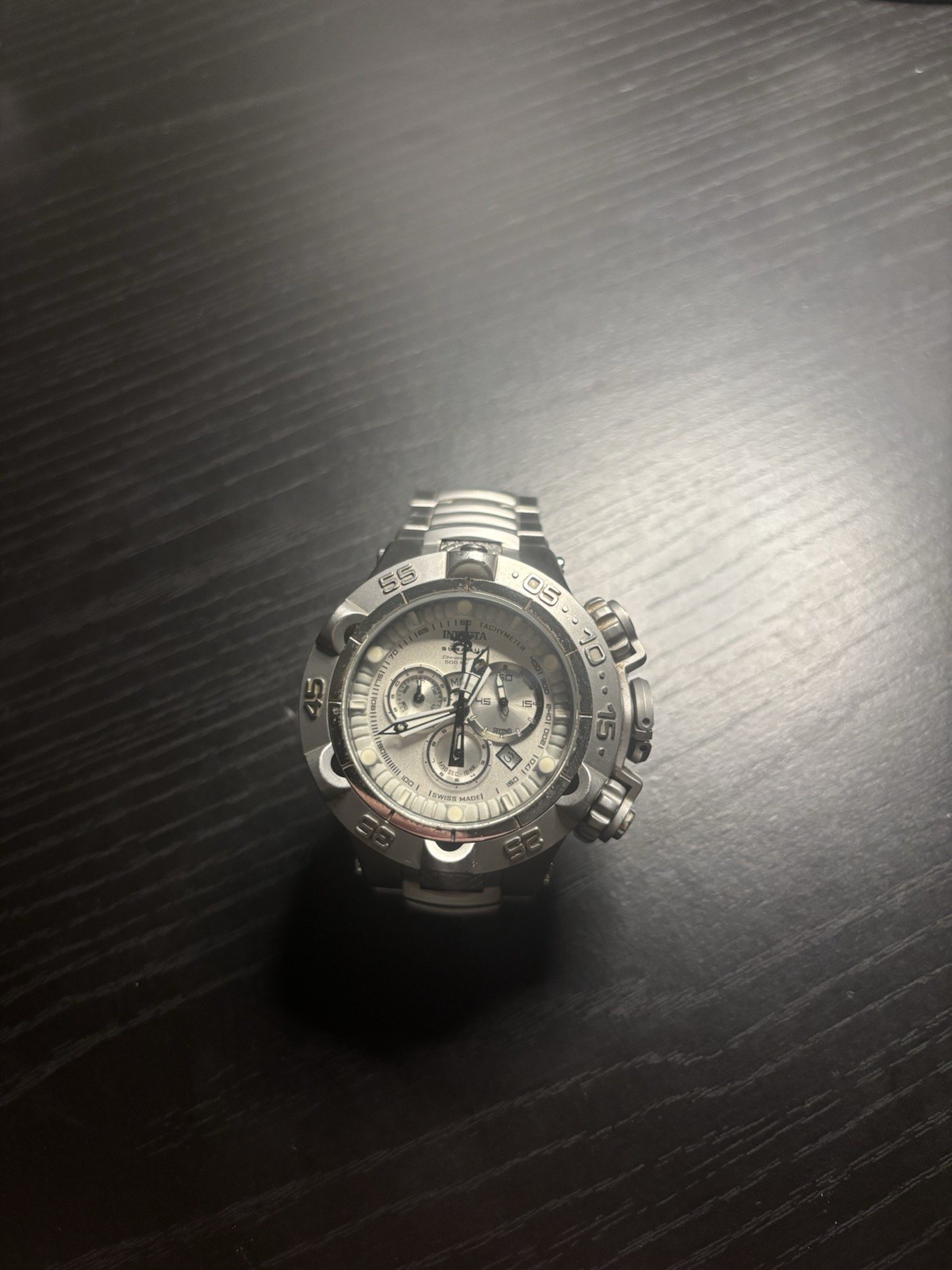 Invicta Subaqua Men’s Diver Chronograph Quartz Watch 500m Silver Stainless