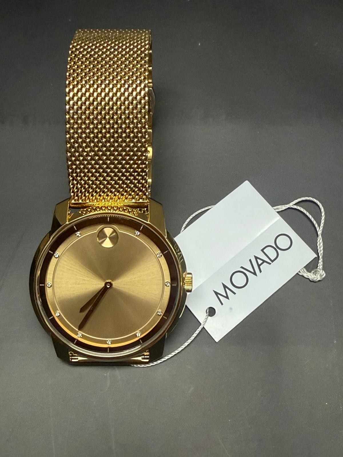 Movado BOLD Men’s Gold Stainless Steel 44mm Swiss Made Watch 3600460