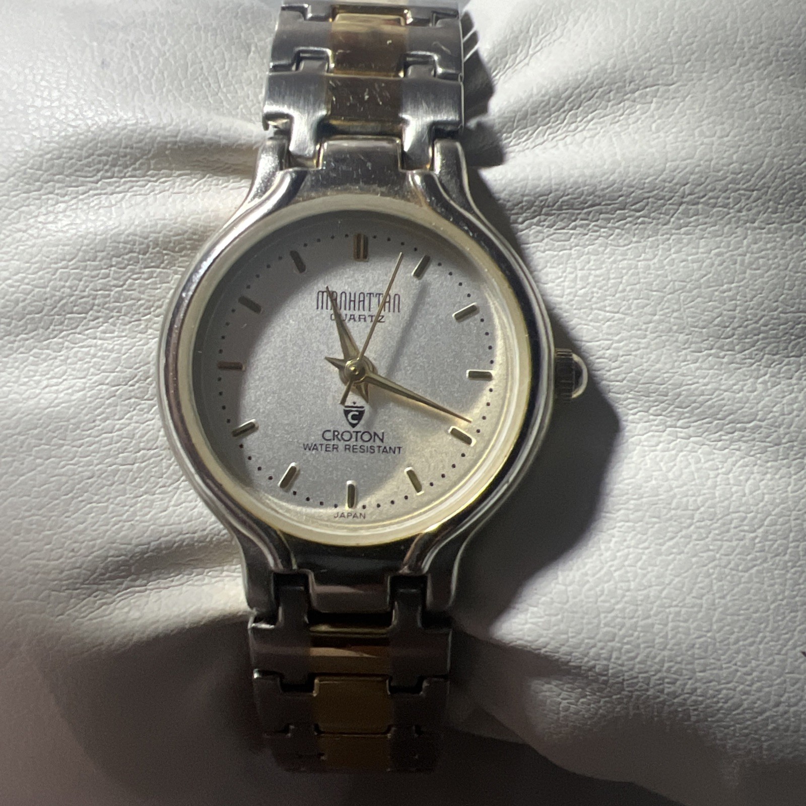 Manhattan by croton, ladies watch, water resistant, Japan, 22 mm case, stretch