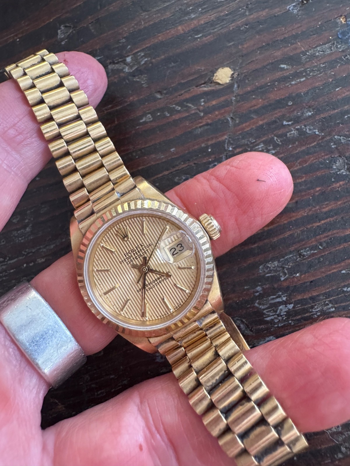 STEAL! Auth RARE early 1970’s vintage ROLEX womans watch 18k Gold- Gorgeous!