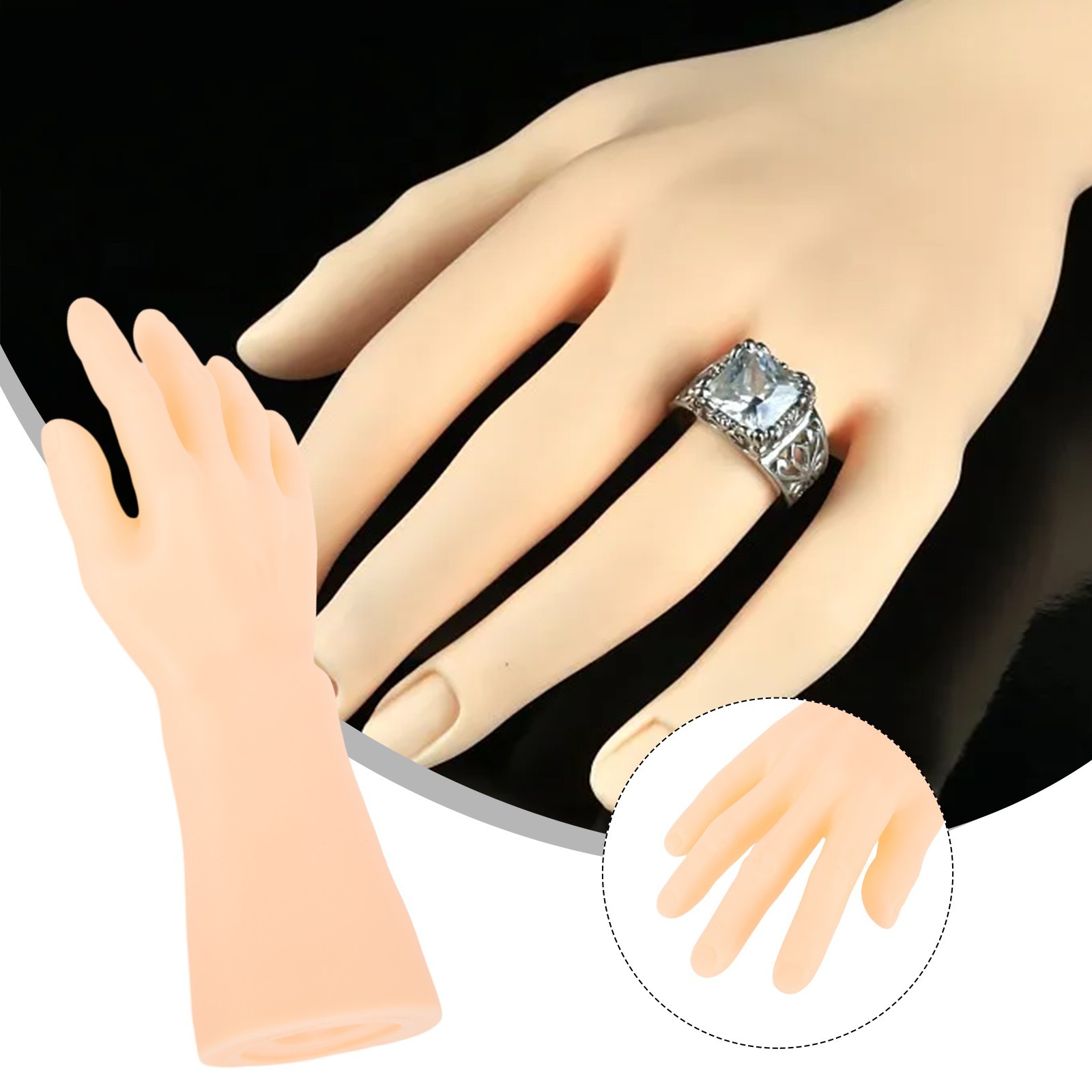 Male Mannequin Right Hand Display Jewelry Bracelet Ring Glove Watch Stand Holder