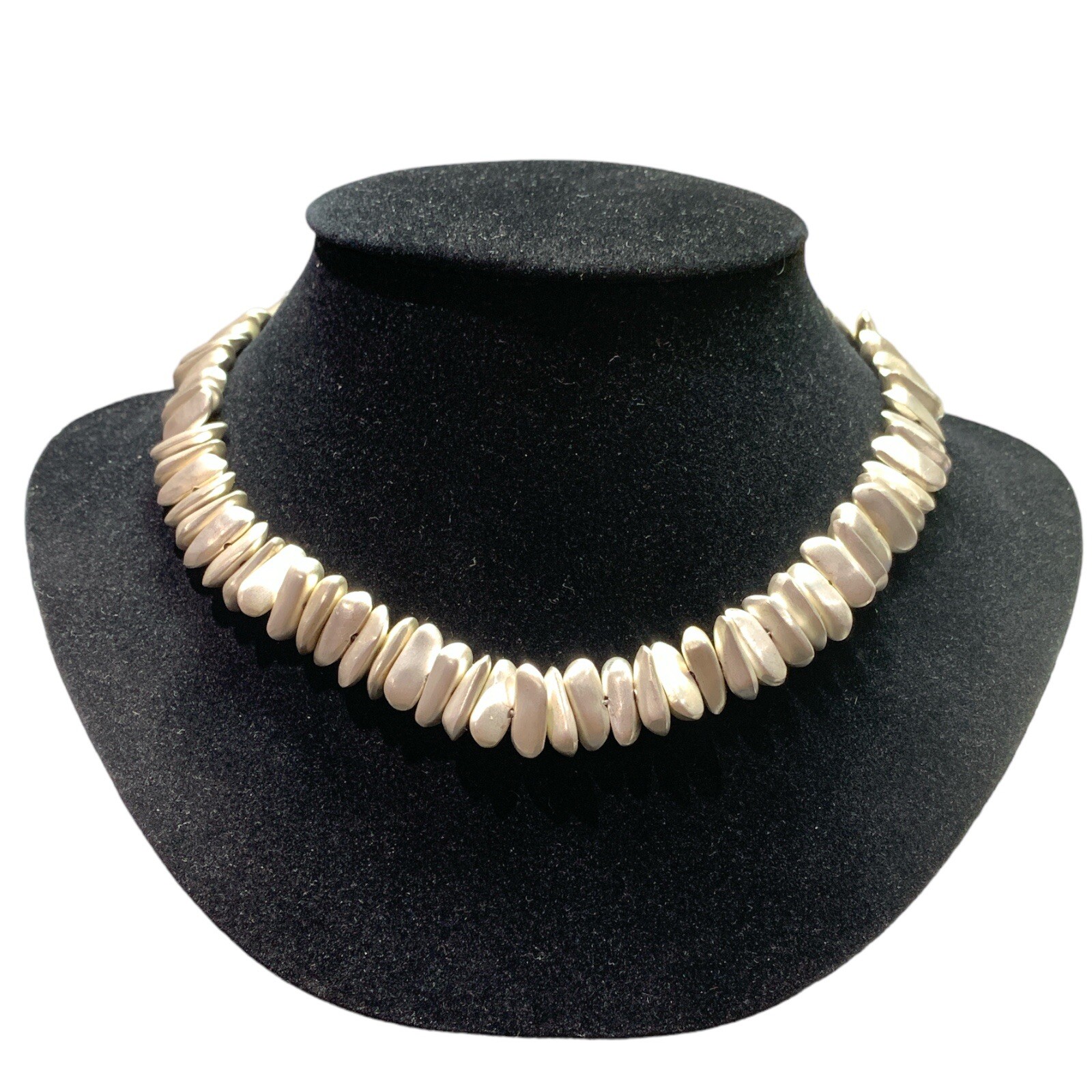 KATHY LYNN MAYEDA KLM Designer Necklace Satin Finish Sterling Silver 63gram 16”