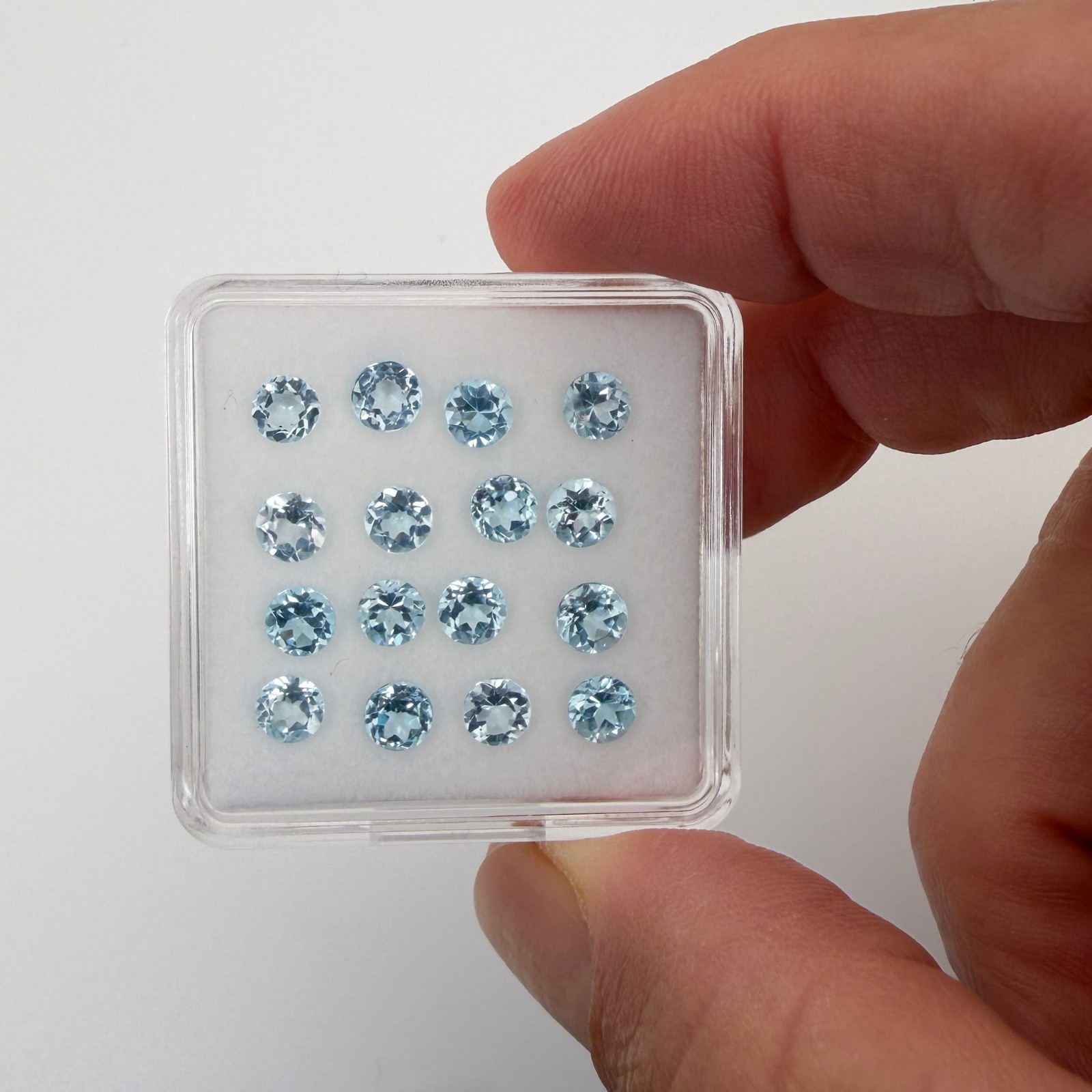 Natural Blue Topaz 5mm Round Faceted Gemstones Calibrated Lot Wholesale USA