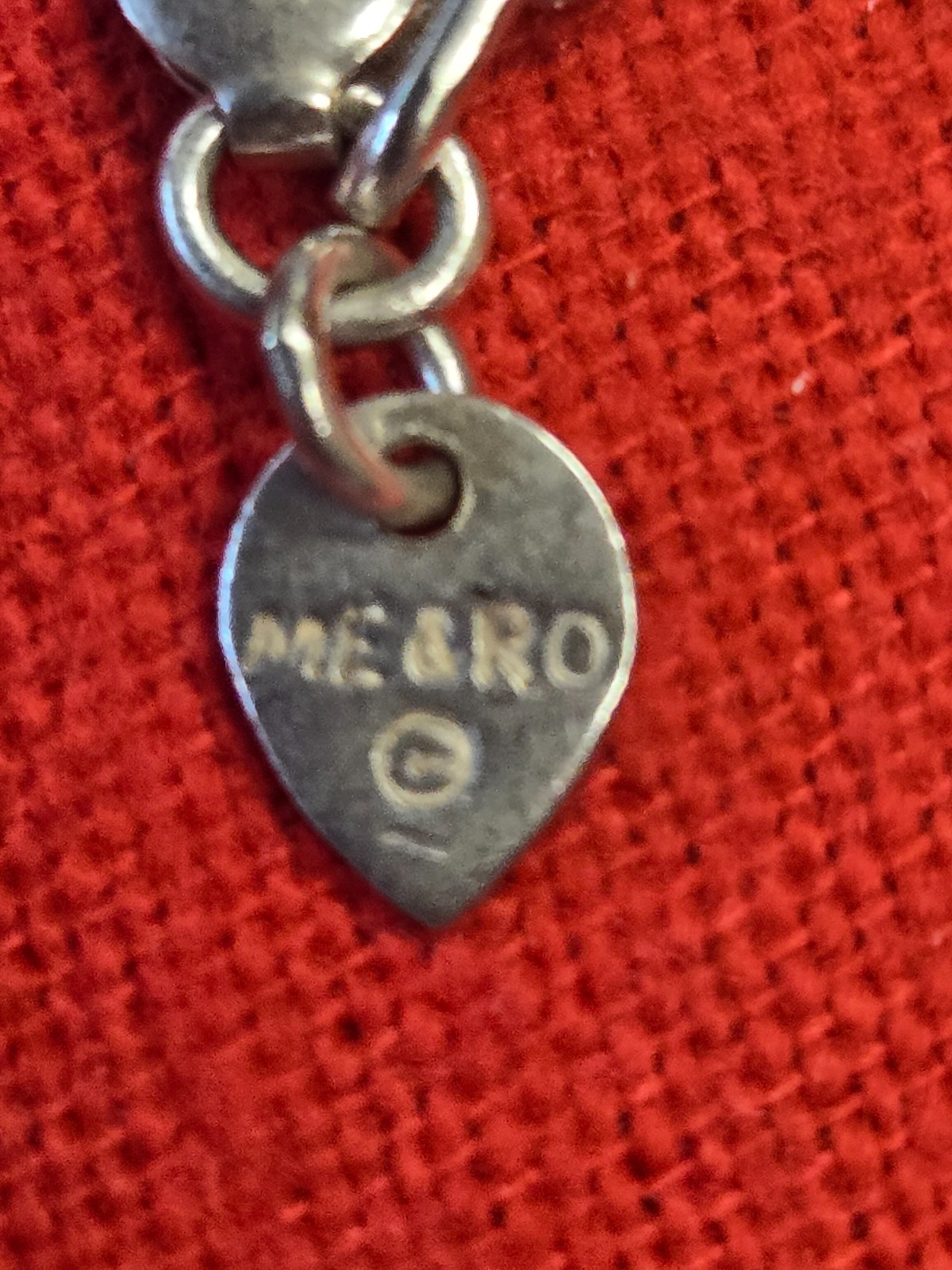 Vintage Me & Ro 16″ Necklace w/ 10K Gold Heart and Sterling Silver Chain