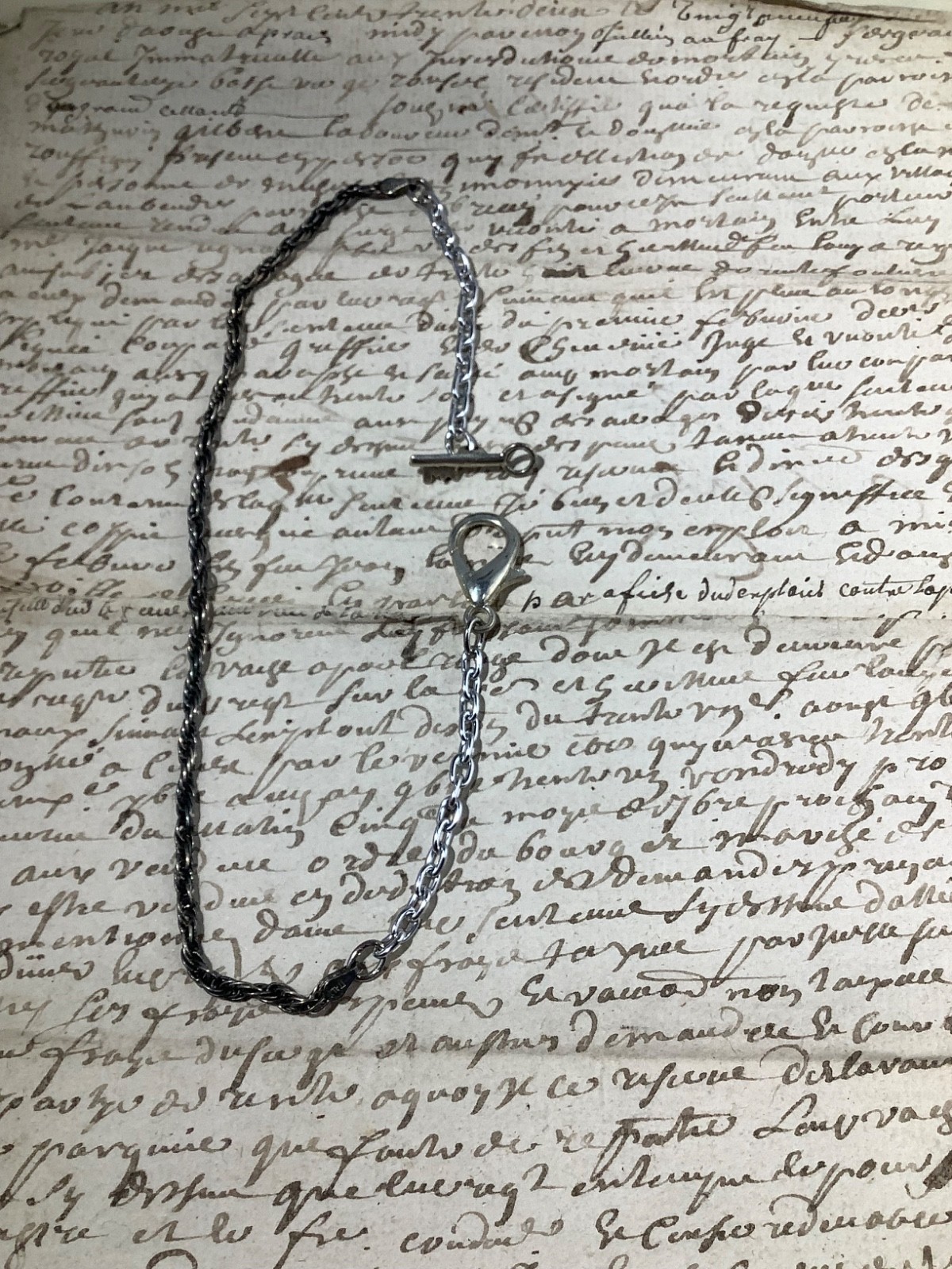 925 Sterling French Rope Pocket Watch Chain