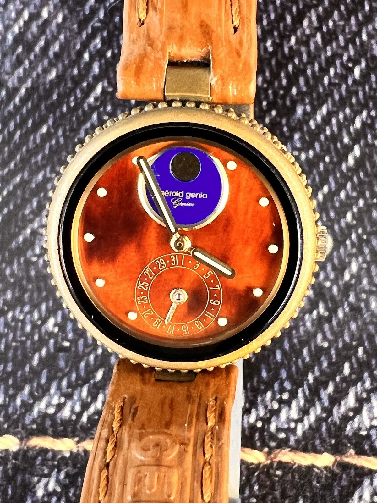 Gerald Genta Gefica Lady Ref.2939.7 Case Gold Plated 26mm Original Strap/ Deplo