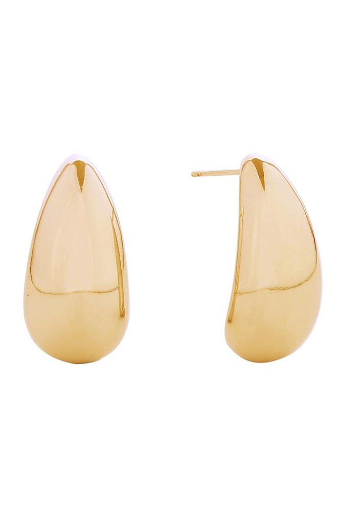 Do Everything in Love 14K Gold/White Gold Dipped Teardrop Post Earrings