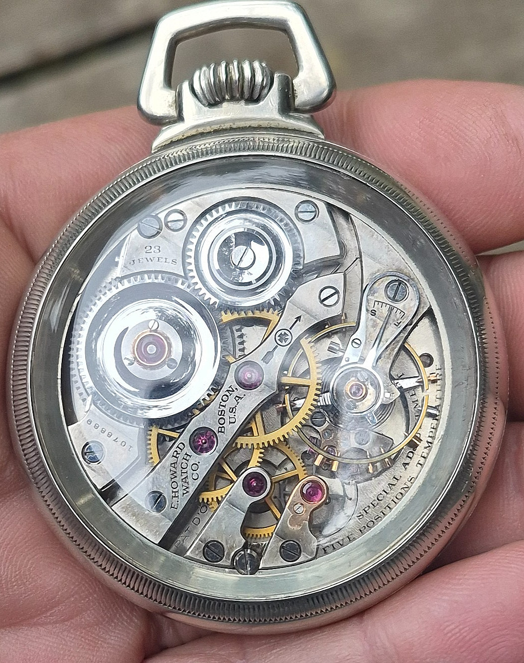 Howard Series 0 Pocket Watch Rare pendant set model 16S 23J