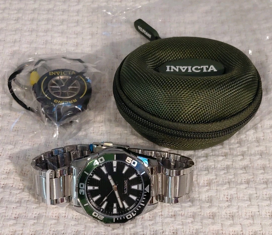 Invicta Pro Diver Meridian Mens Watch Bundle 46MM Model 001-GA-M-103 New