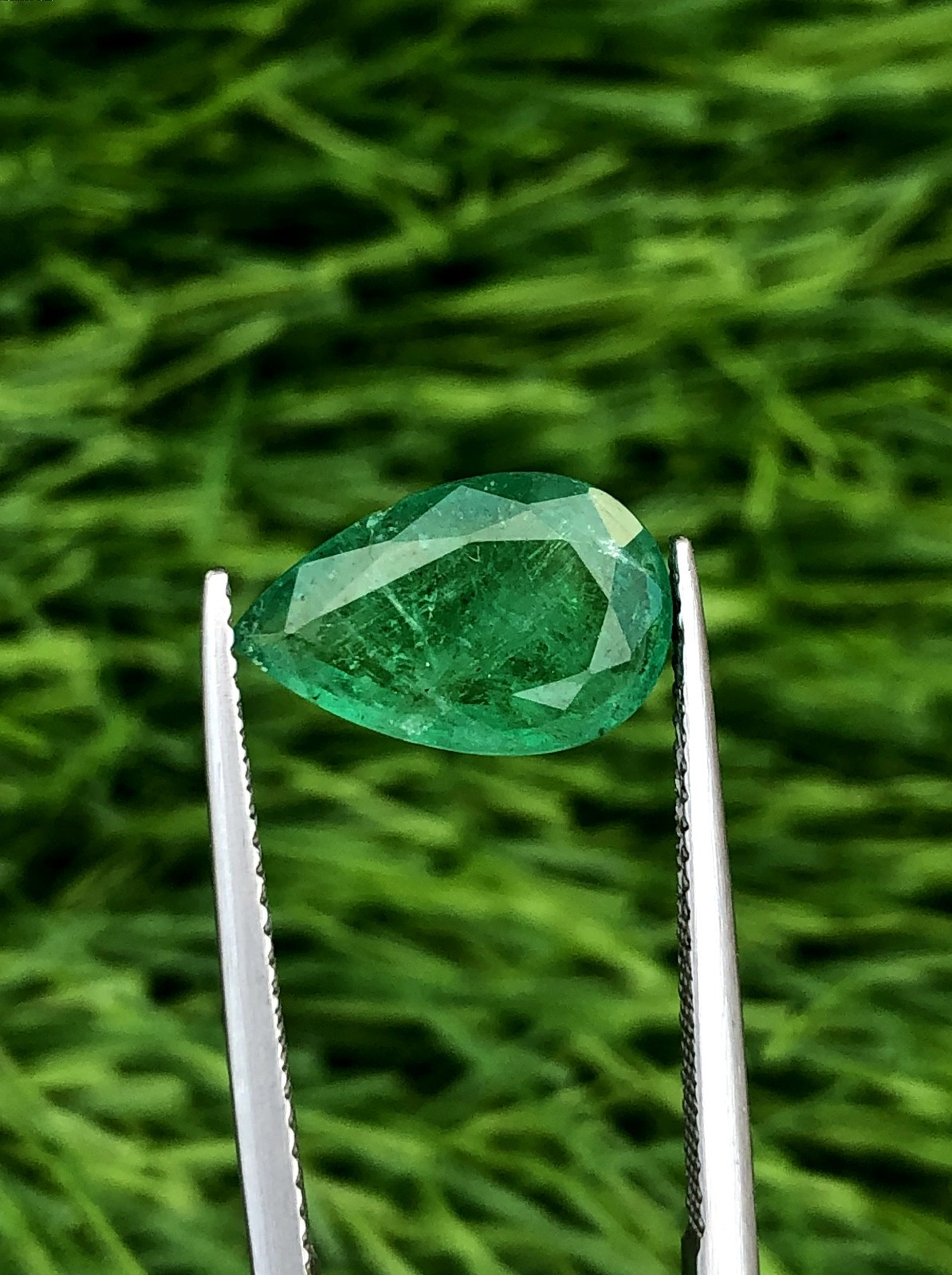 Natural 2.55 CT Emerald Pear Shape From Zambia Amazing Charming Loose Gemstone