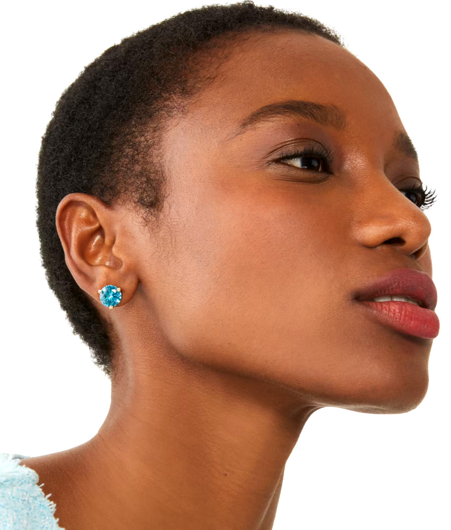 💙Kate Spade Rise and Shine Stud Earrings – KG181 Perfect Pool Blue Zirconia NWT