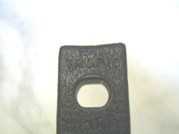 AUTHENTIC TROPIC 16MM NOS 60’S SWISS BLACK DIVE BAND STRAP STRAIGHT END *6689