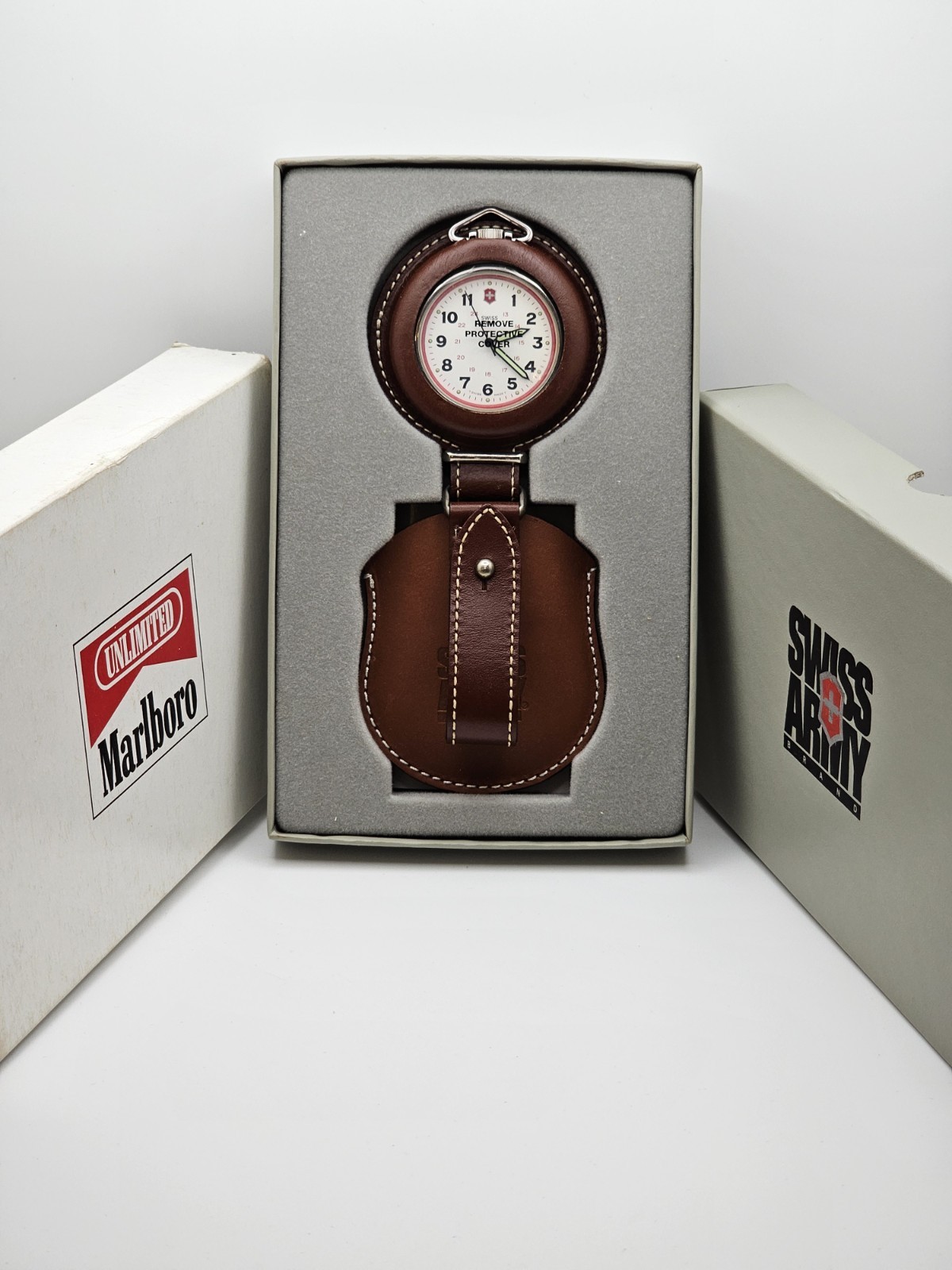 Vintage 1998 “NEW OLD STOCK” Marlboro Unlimited II Swiss Army Pocket Watch MINT!