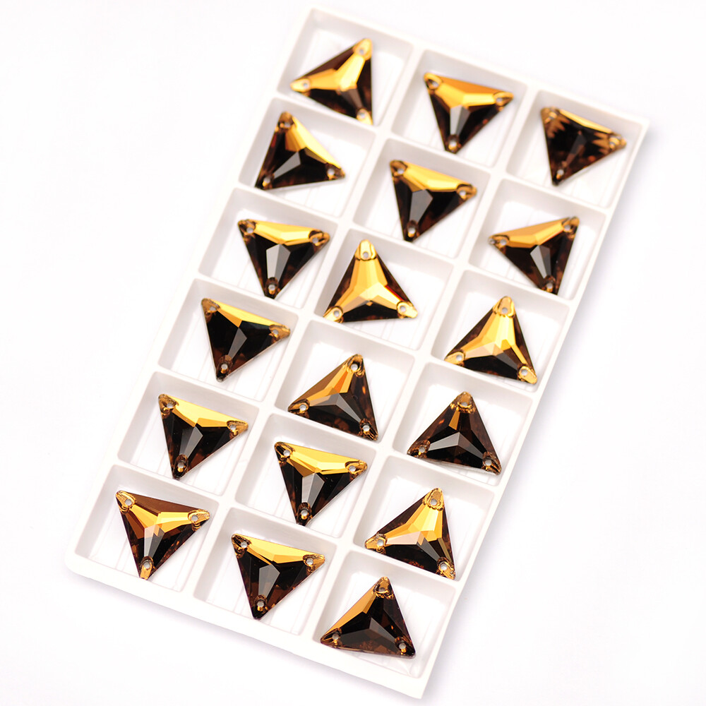 Triangle DIY Sewing Crystal Strass Sew On Stones Glass Beads FlatBack Rhinestone