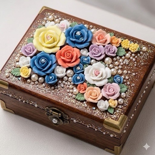 Porcelain Flowers Lot Mix Color Size Flatback DIY 8-26 mm 30 pcs Capodimont​e