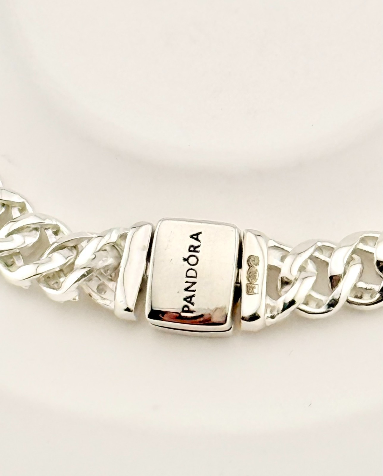 New Genuine Pandora Timeless Pavé Cuban Chain Bracelet 593008C01 Various Sizes
