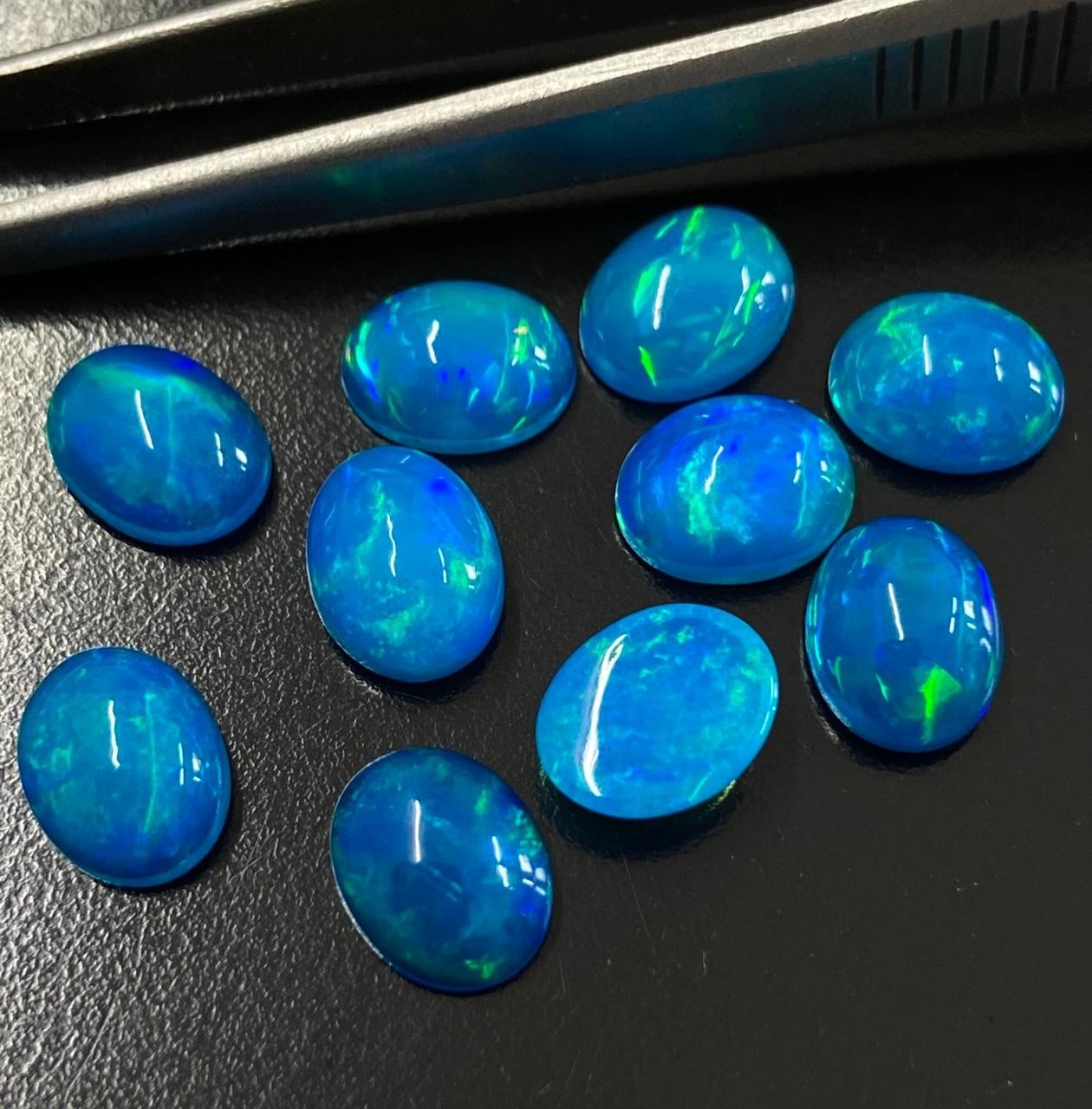 Sky Blue Ethiopian Opal Oval Cabochon– Loose Gemstone for Making 3x5mm – 8x10mm