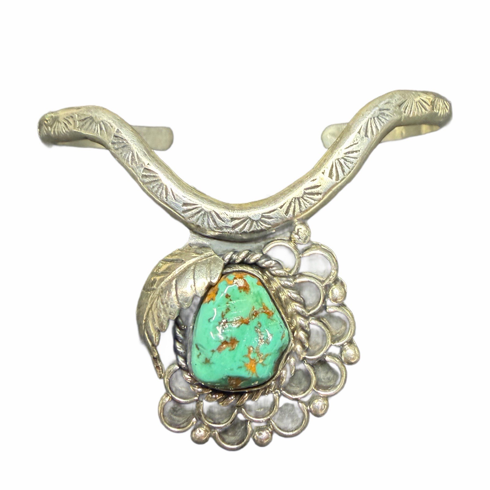 Sterling Royston Turquoise Cuff Signed Ira. H