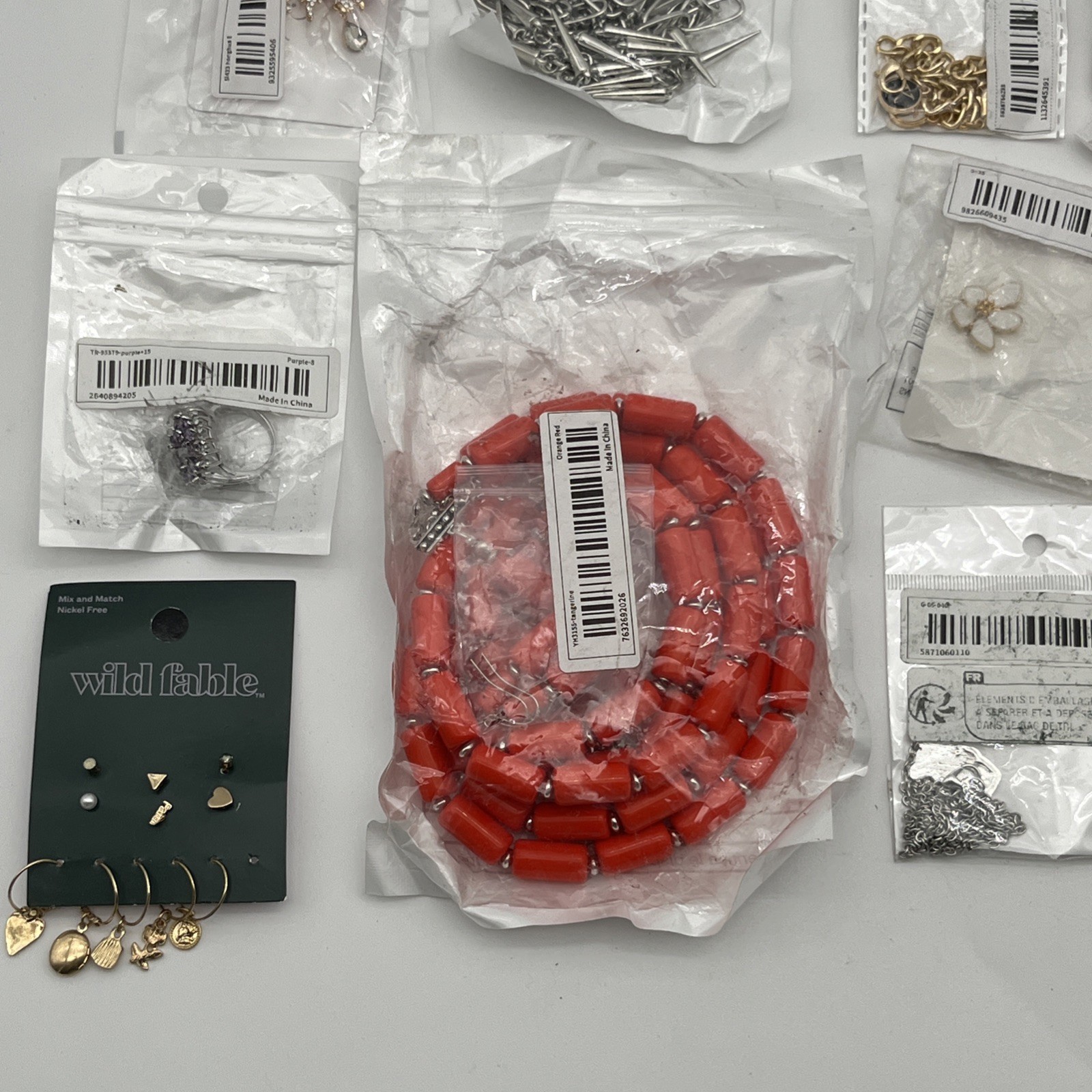 19 Pieces Multicolor Assorted Necklaces Rings & Earrings Jewelry Lot