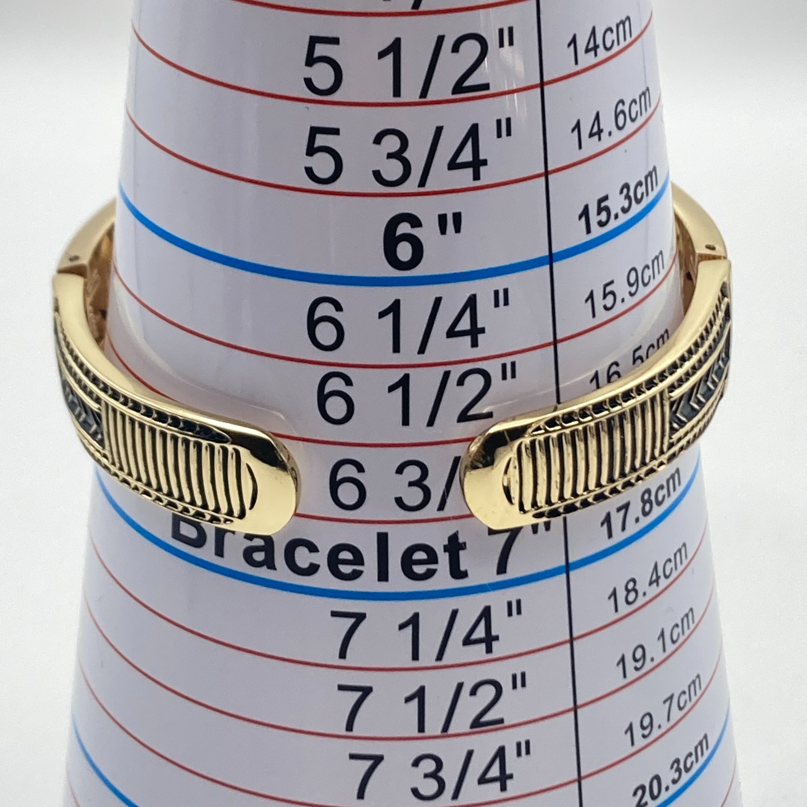 Varsales Women’s Watch Gold Tone Cuff MOP Dial Textured Band New Battery 6.75″