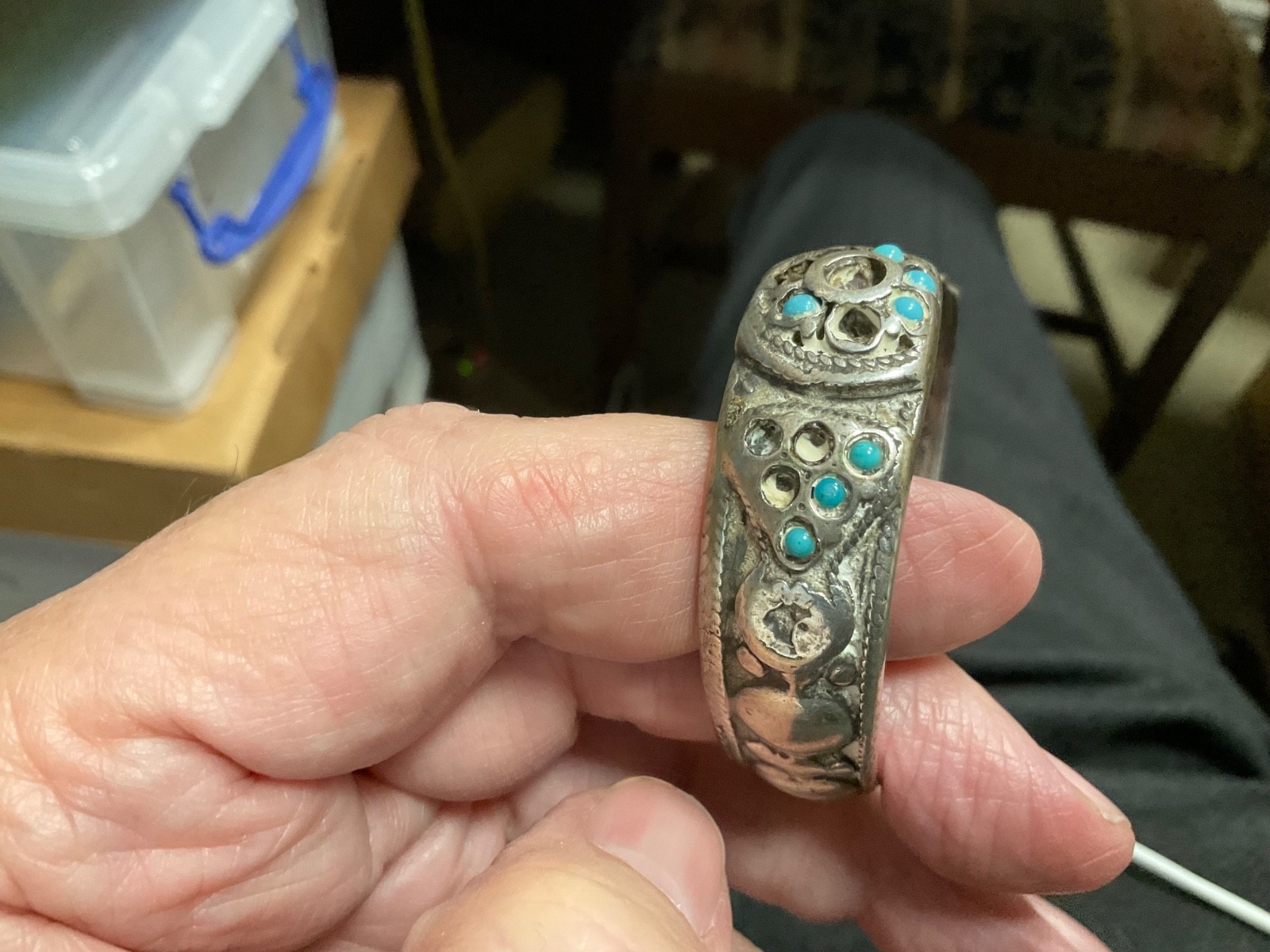 Afghan Kuchi/Pashtun Silver Tribal Cuff, Mid 20th Century, 69.20 Grams