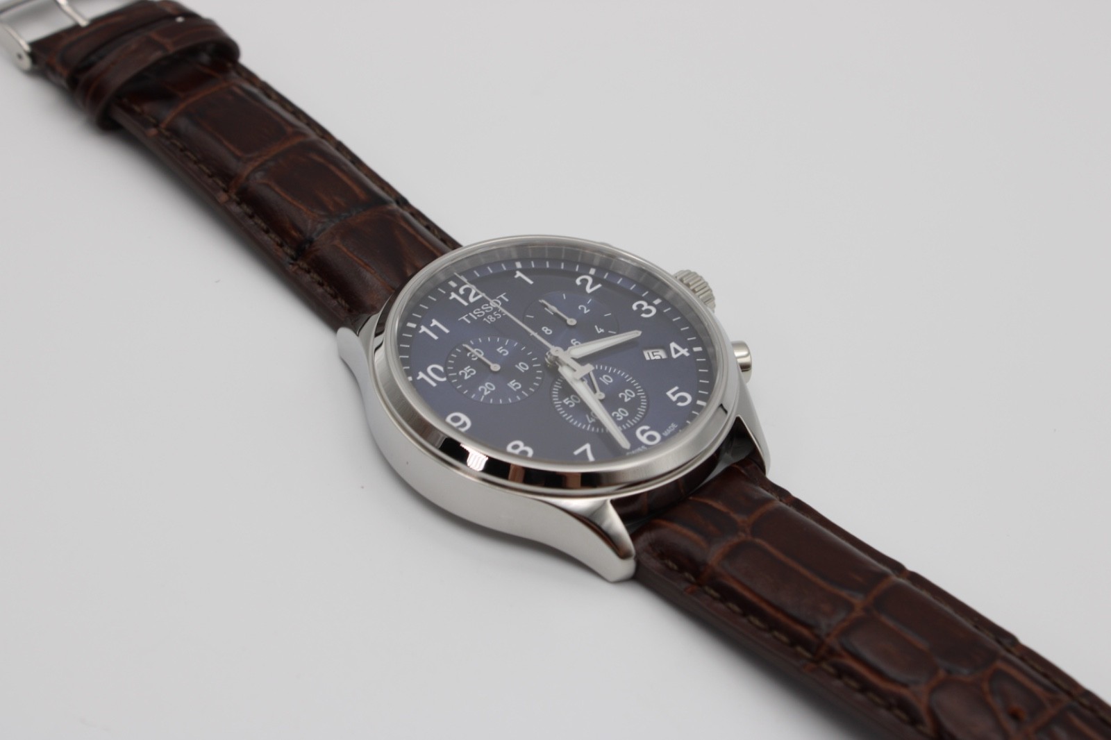 Tissot 45 MM Chrono XL Classic Blue Dial Leather Men’s Watch T116.617.16.047.00