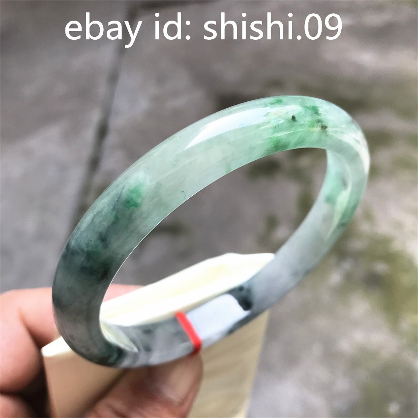 65.5MM Natural Green Jadeite Jade Bracelet Myanmar Big Jade Bracelet