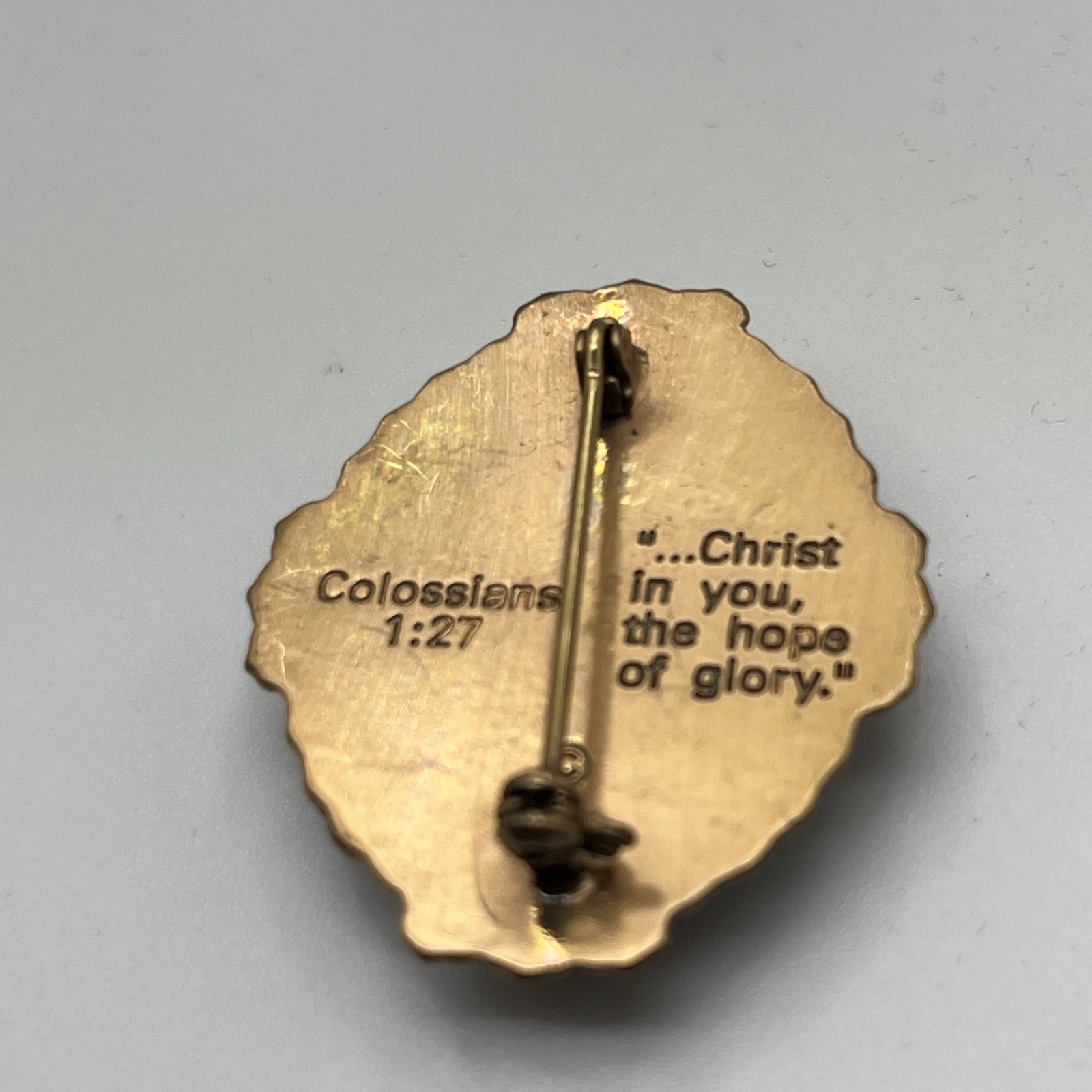Colossians 1:27 Cameo Brooch Pin Bible Verse Jewelry Brooch