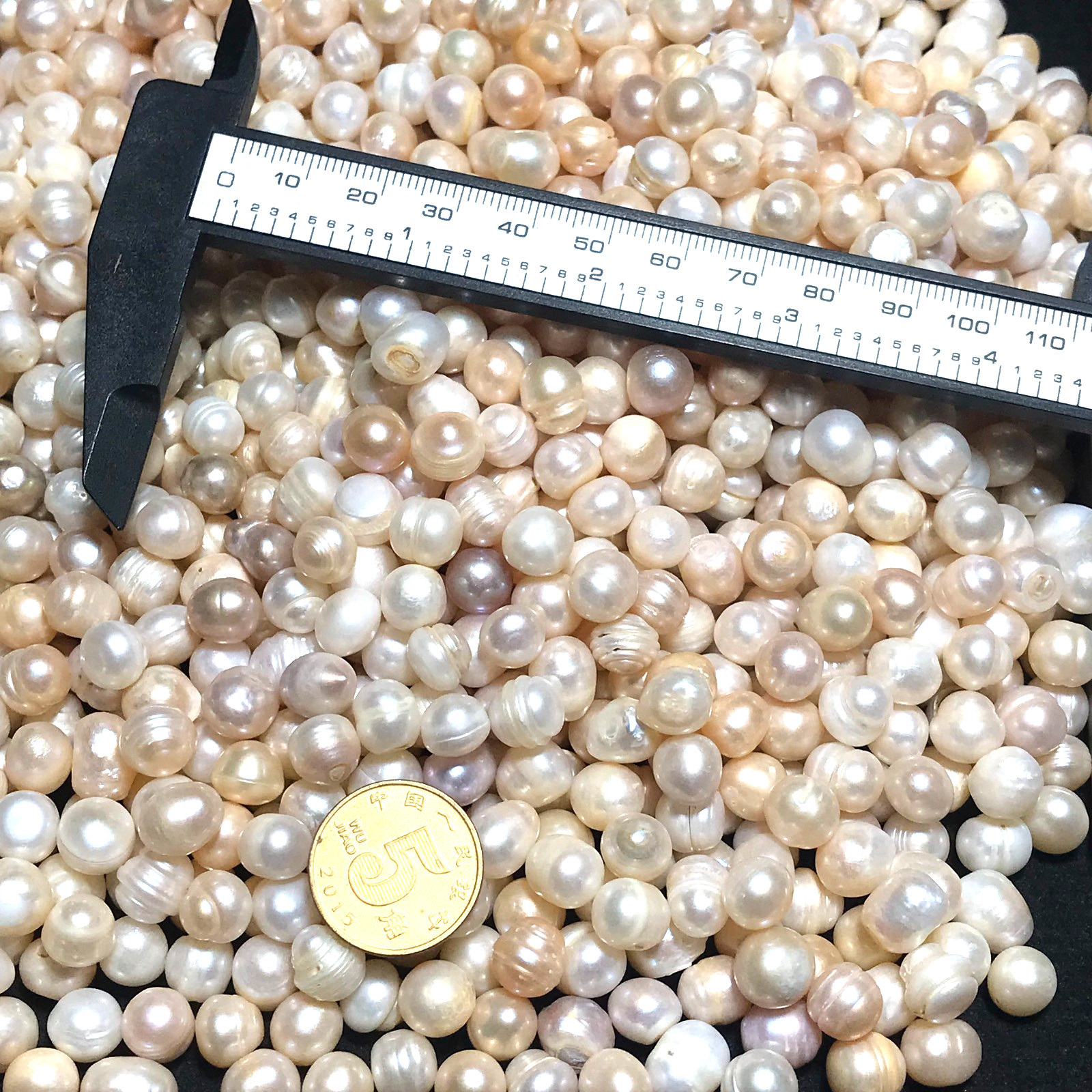 50g 35PCS 7-9mm Natural Cultured Pearl Loose Beads Baroque White Freshwater DIY