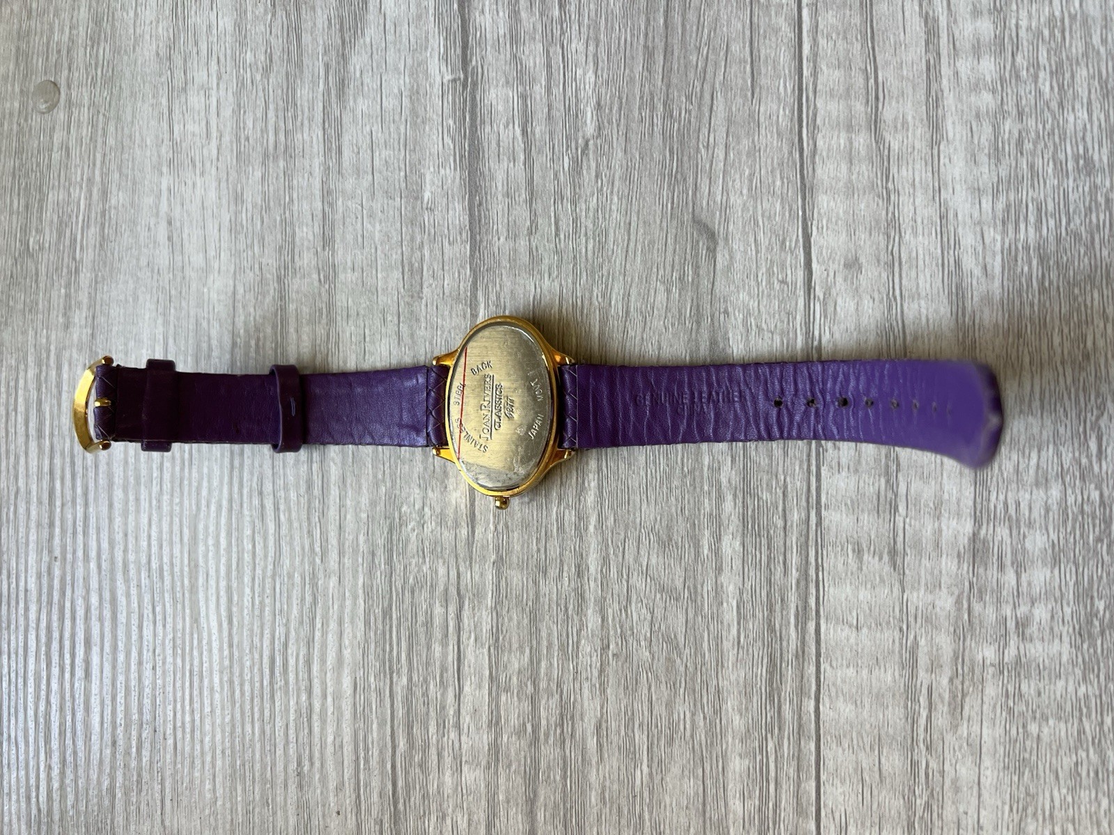 Joan Rivers Classics V377 Women’s Watch – Purple Dial & Woven Leather – New Batt