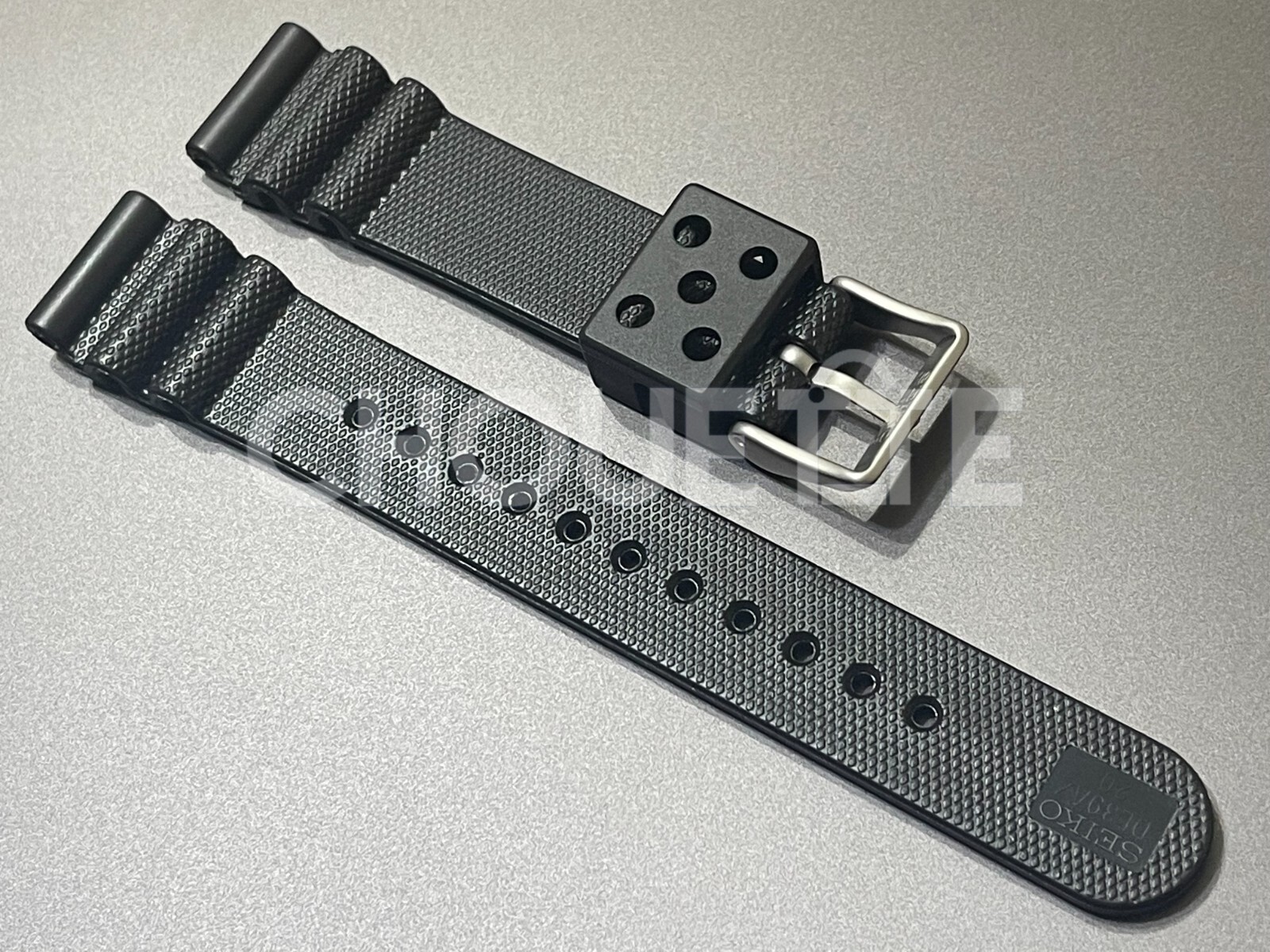 GENUINE SEIKO DE39AZ 20MM BLACK RUBBER MARINEMASTER STRAP SBDX001 SBDX003 MM300