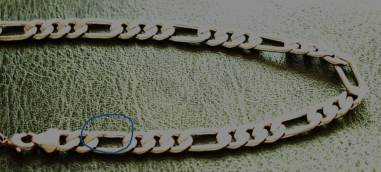 20 inch 925 MENS STERLING SILVER 34.8g 7mm FIGARO CHAIN Necklace