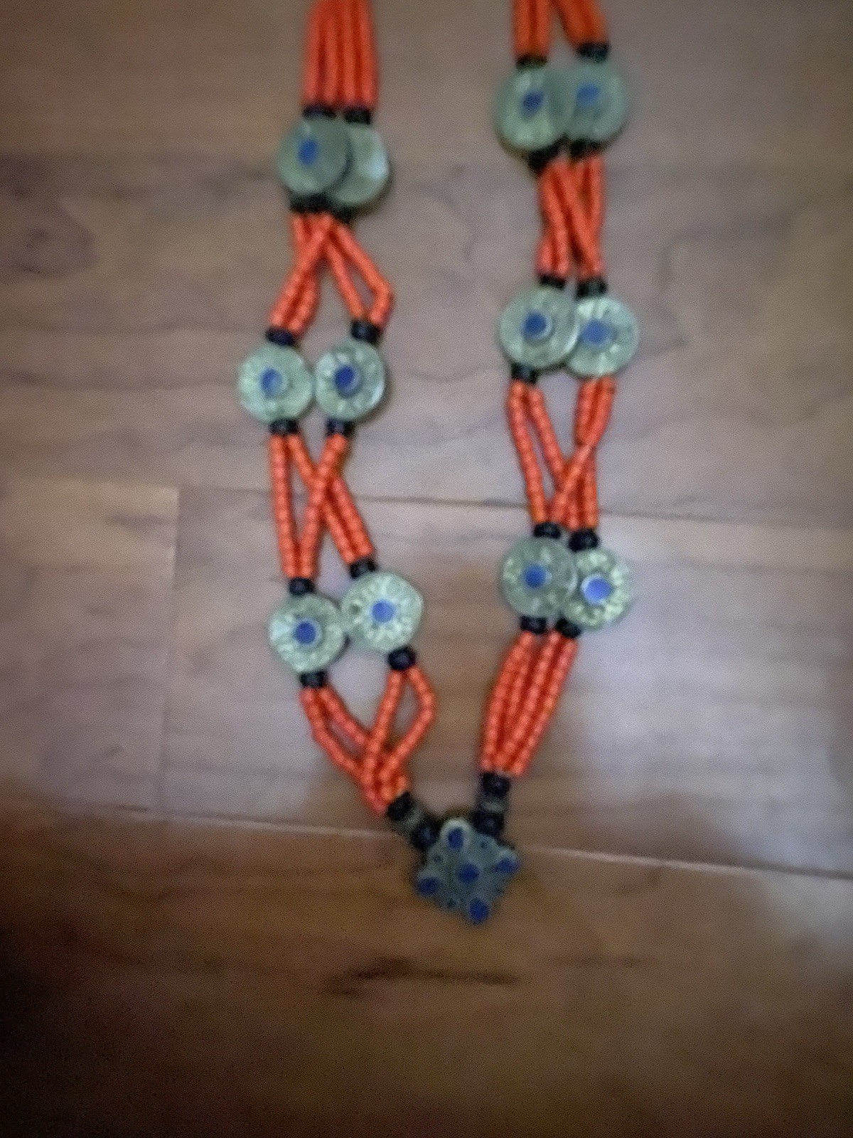 Vintage Rare genuine Tajik wedding necklace from Central Asia