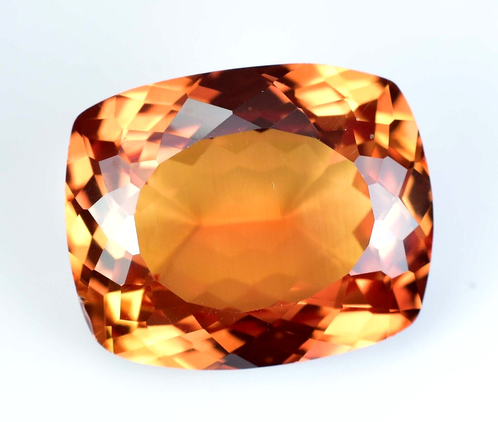 FLAWLESS Natural Padparadscha Sapphire 31.90 Ct Cushion Certified Loose Gemstone
