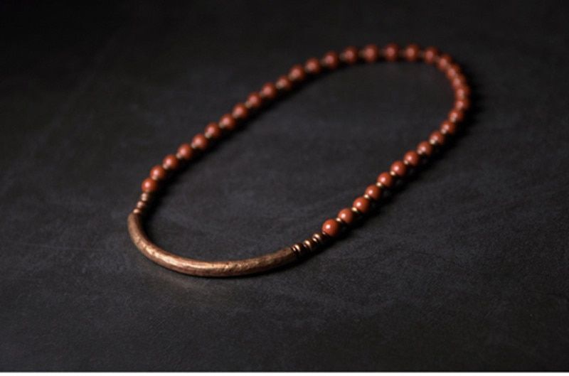 15-22cm Retro Red Stone Copper Handcraft Bracelet Fashion Jewelry NEW