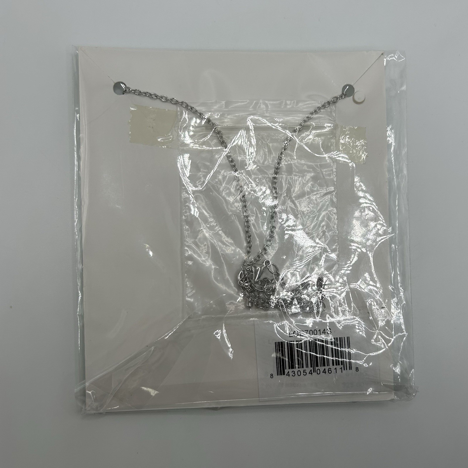 Lovita & Co. Silver Color Long Chain BELIEVE Charm Necklace