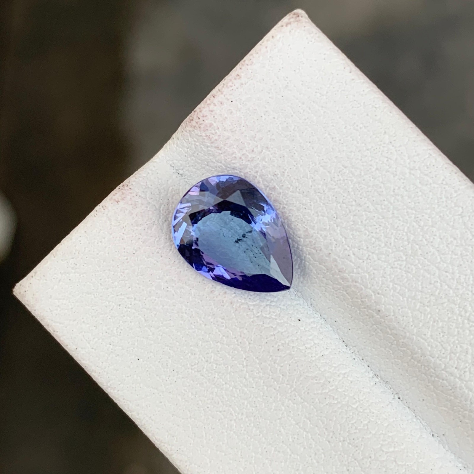 Certified 2.68 Cts Natural Eye Clean Blue Tanzanite Pear Cut Gemstone Tanzania