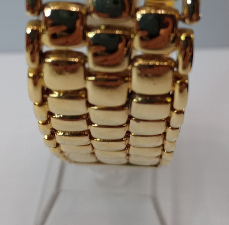 Botany 500 Gold Tone Quartz Watch Rectangular 24.7mm Bracelet New Battery