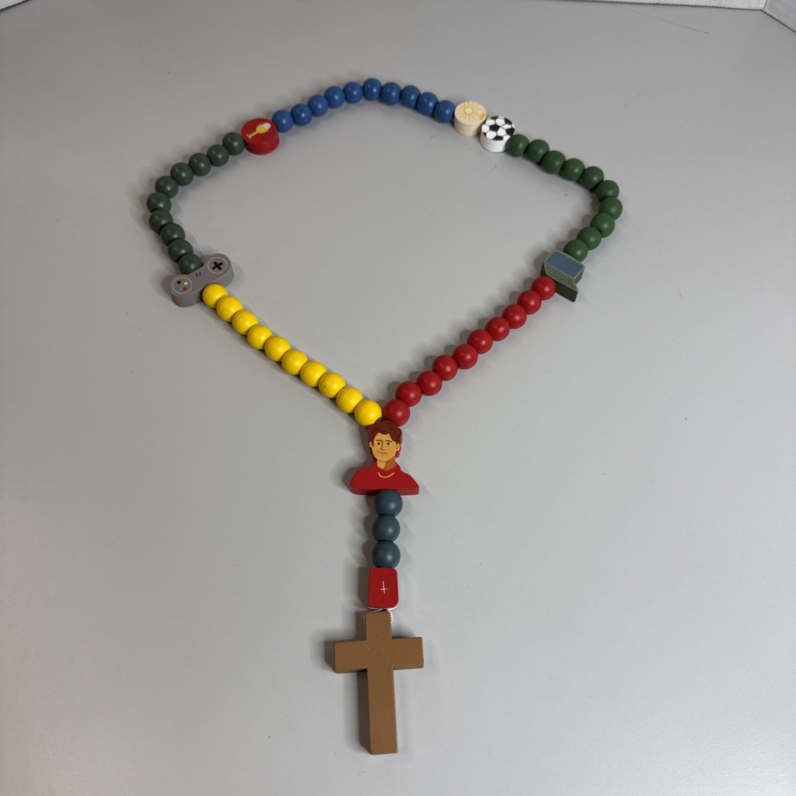 KIDS ROSARY Beaded Cross BIBLE Necklaces FUN SOCCER VIDEO GAMES