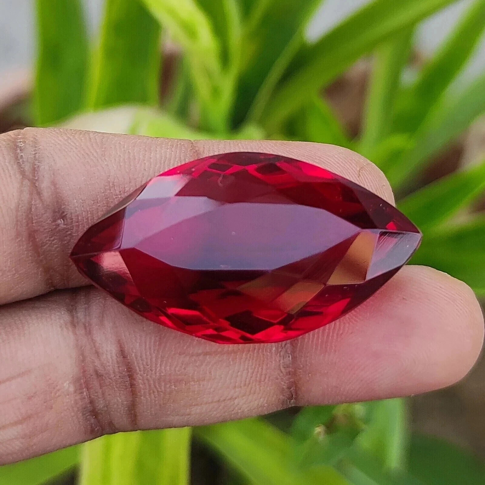 120 Ct Natural Certified Marquise Cut Brazilian Flawless Red Topaz LooseGemstone