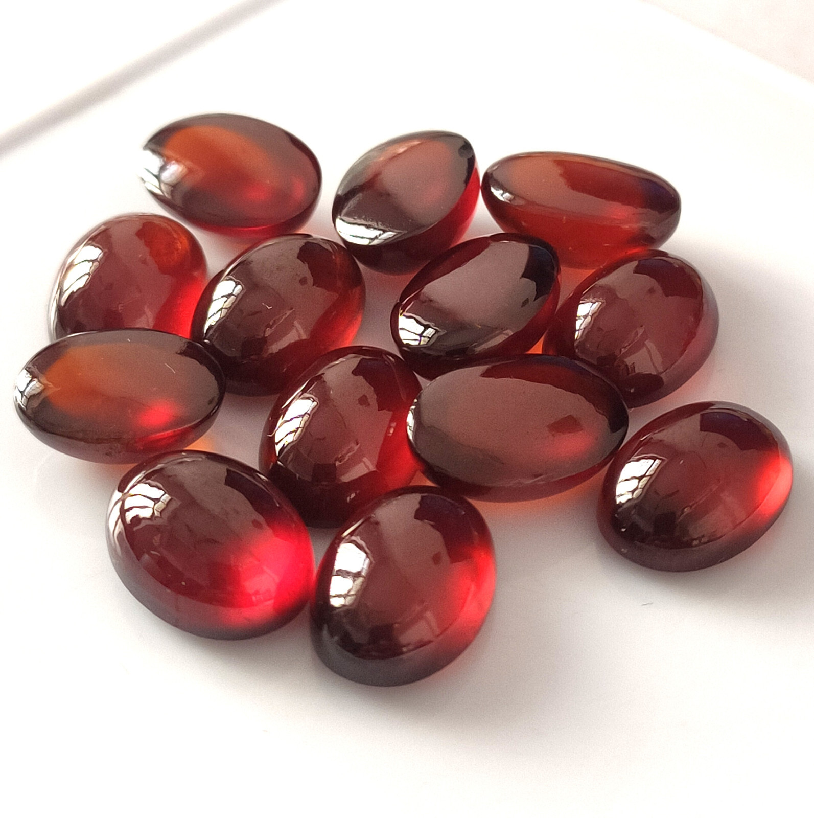 Natural Hessonite Garnet Cabochon 14X10 mm Oval Calibrated Wholesale Gemstone