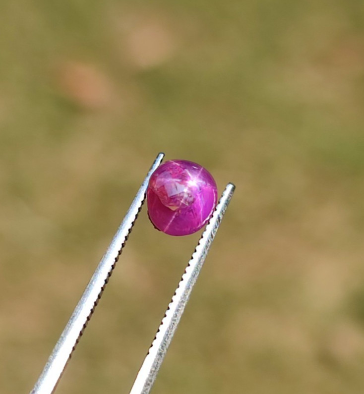 Natural Pink Star Sapphire 1.45ct HOT Pink Ruby Red | 6-Ray | Unheated Ceylon