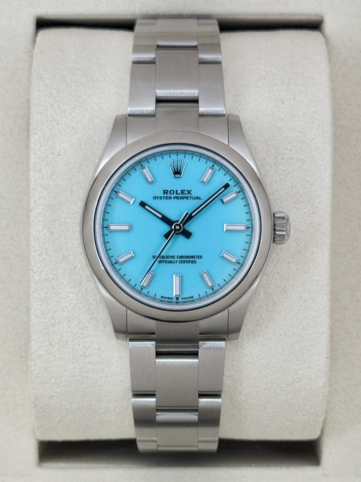 NEW 2026 Rolex Oyster Perpetual 31mm 277200 Turquoise Blue Dial