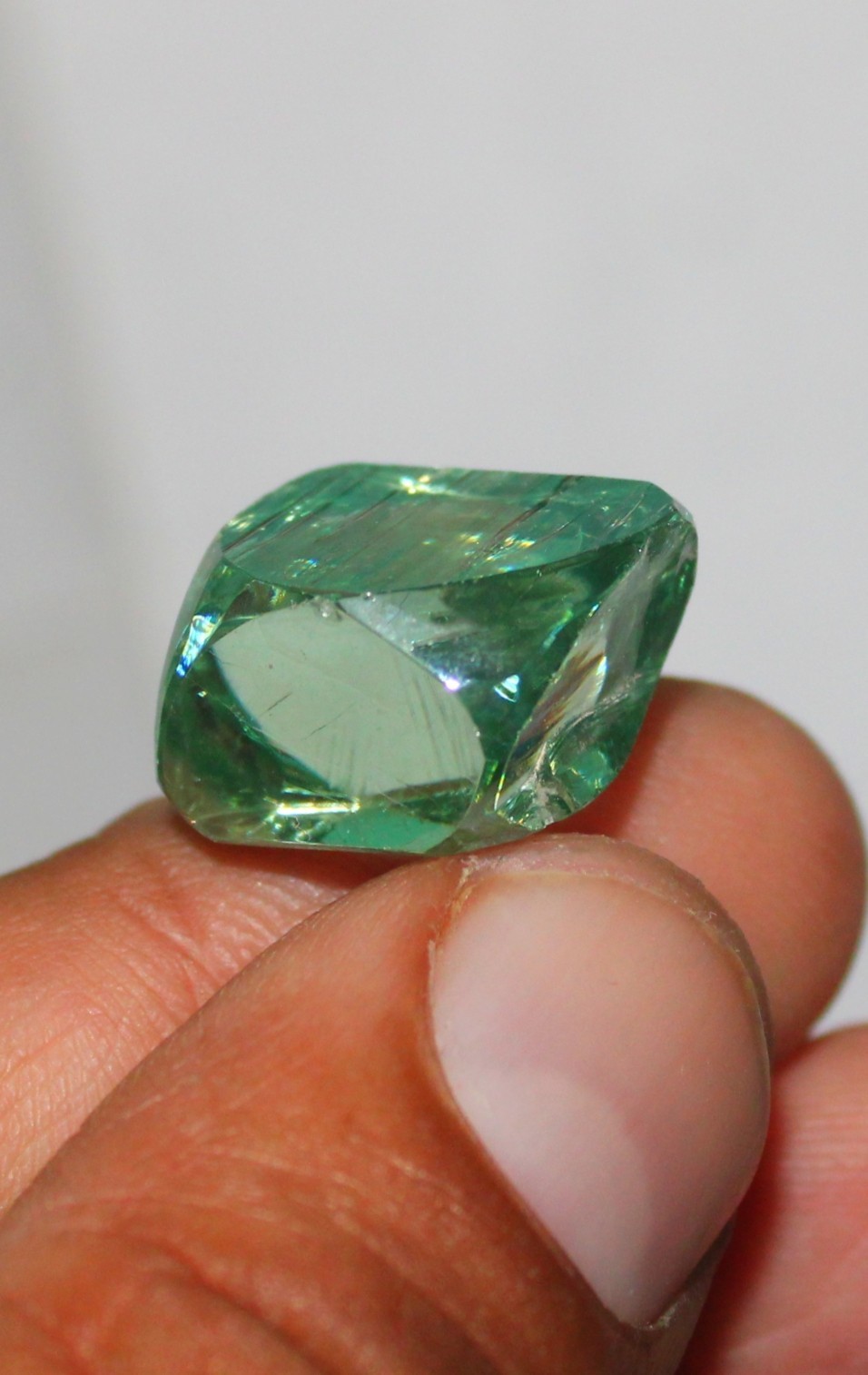 26.75 Ct Moissanite Raw VVS1 quality Green color Large Moissanite Rough gemstone