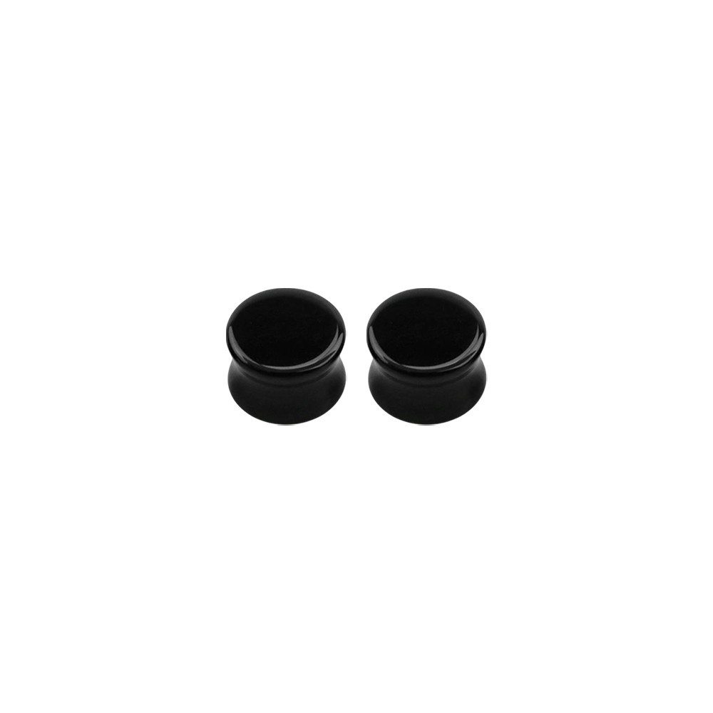 Onyx Stone Double Flare Concave Tunnels Ear Gauges Plugs Expanders Piercing