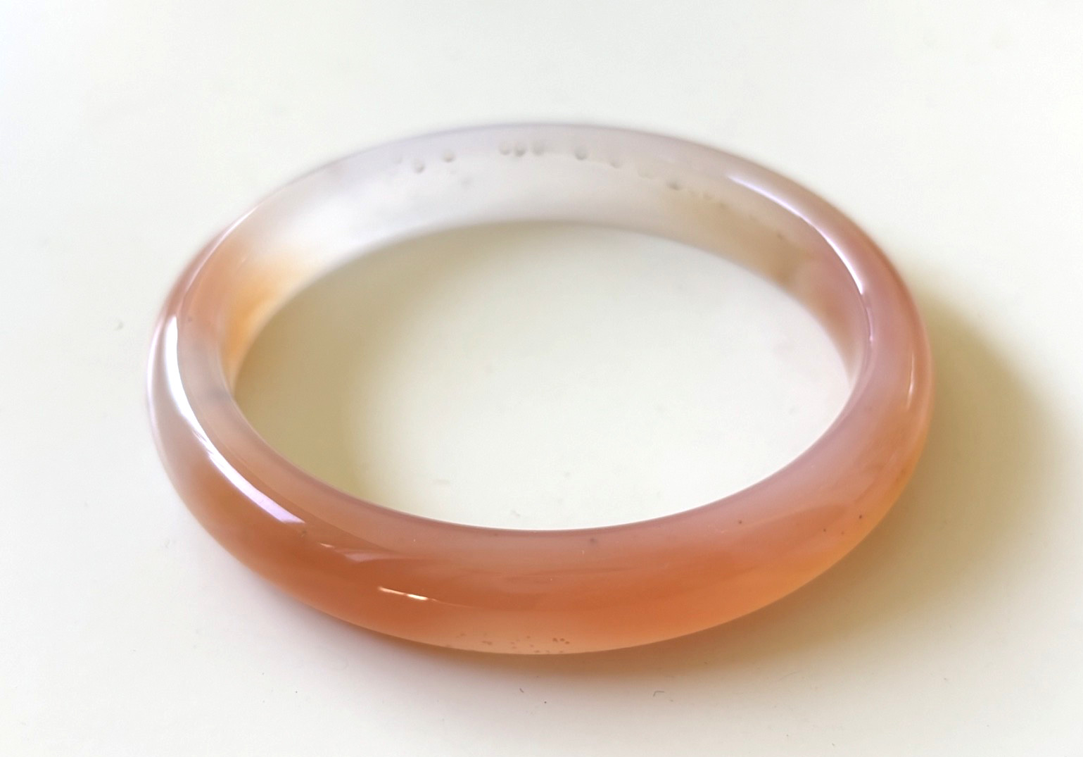 61mm Carnelian Agate Bangles Bracelets Orange Lace Agate Banding